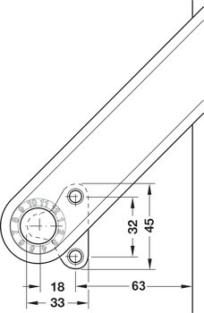 Tay nâng Free Flap H 1.5 loại C Hafele 372.39.620