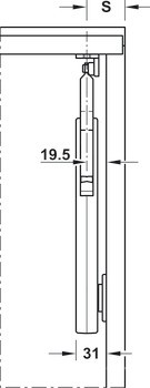 Tay nâng Free Flap H 1.5 loại C Hafele 372.39.620