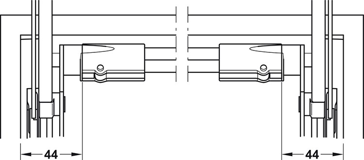 Thanh cân bằng tay nâng Free swing/up Hafele 372.33.696 4