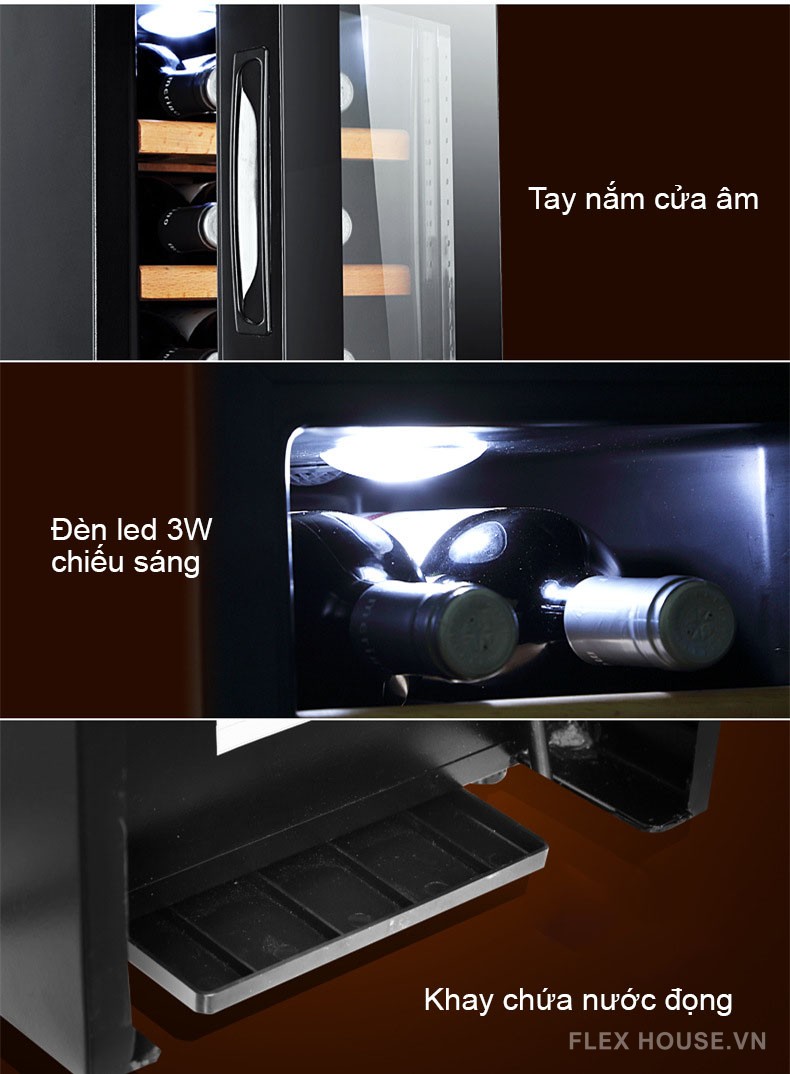 Tủ bảo quản rượu vang mini 8 chai Laptinc LTC24D 5
