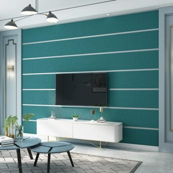 Giấy dán tường 3D giả da viền đơn sang trọng RMT050