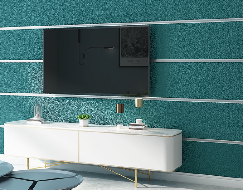 Giấy dán tường 3D giả da viền đơn sang trọng RMT050