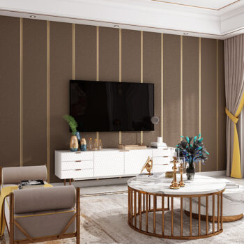 Giấy dán tường 3D giả da viền đơn sang trọng RMT050