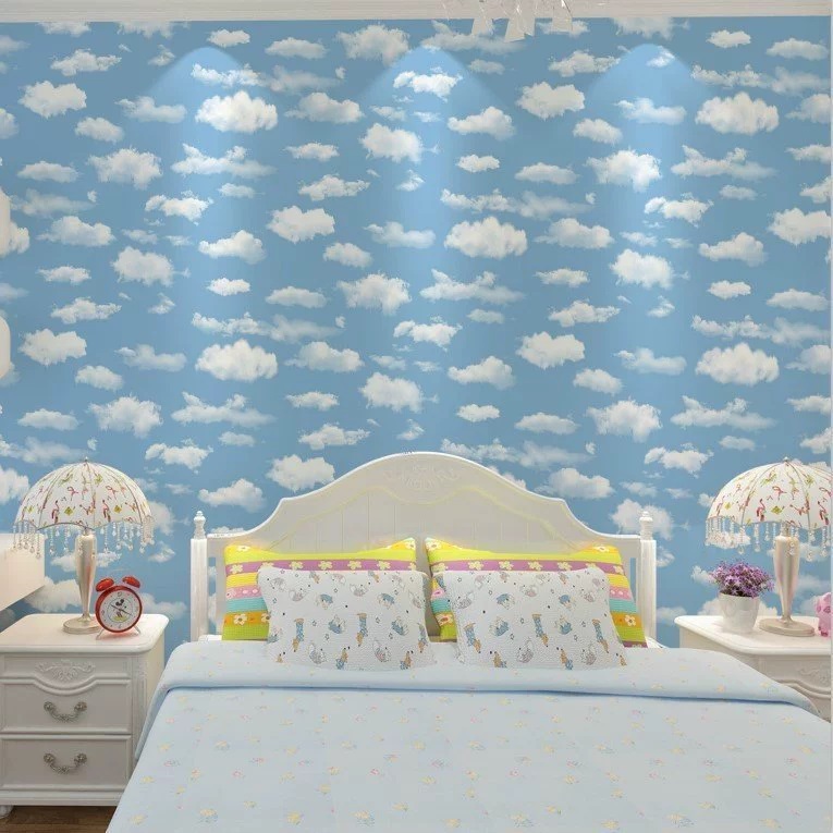 Giấy dán tường đám mây decor phòng trẻ em RMT747