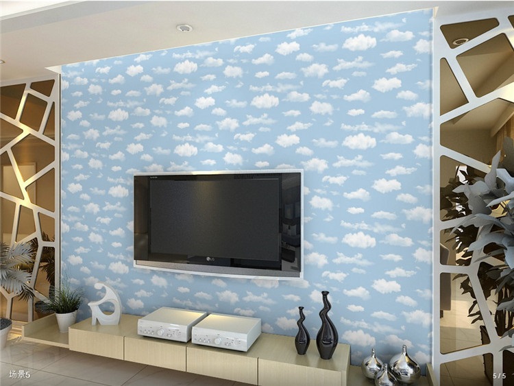 Giấy dán tường đám mây decor phòng trẻ em RMT747