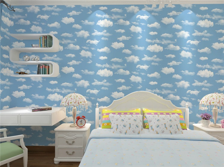 Giấy dán tường đám mây decor phòng trẻ em RMT747