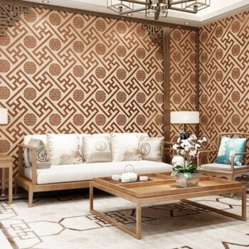 Giấy dán tường hoa văn chữ Thọ nghệ thuật RMT830
