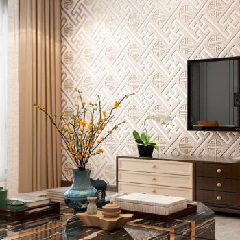 Giấy dán tường hoa văn chữ Thọ nghệ thuật RMT830