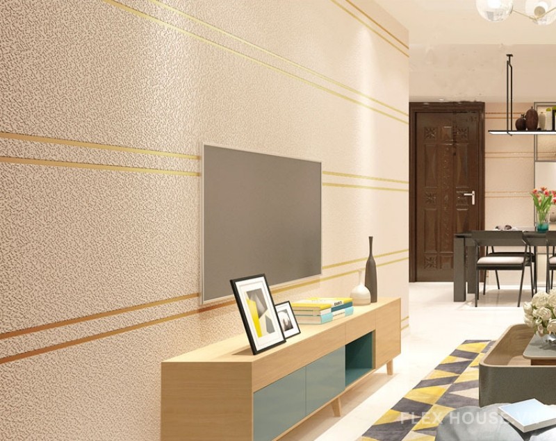 Giấy dán tường phòng ăn viền đôi trang nhã RMT773