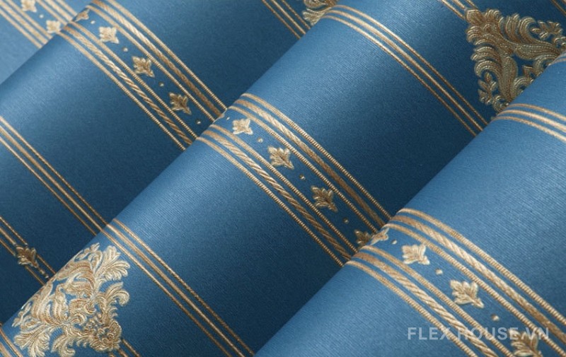 Giấy dán tường phòng khách hoa văn hoàng gia RMT2188
