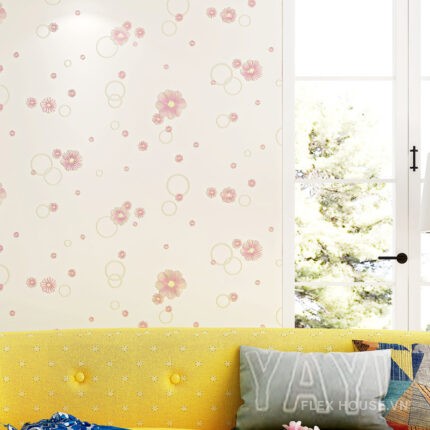 Giấy dán tường phòng ngủ bé gái hình hoa RMT310