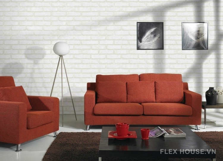 Giấy dán tường trang trí phòng ngủ giả gạch RMT194
