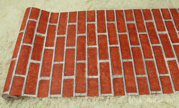 Giấy dán tường trang trí phòng ngủ giả gạch RMT194