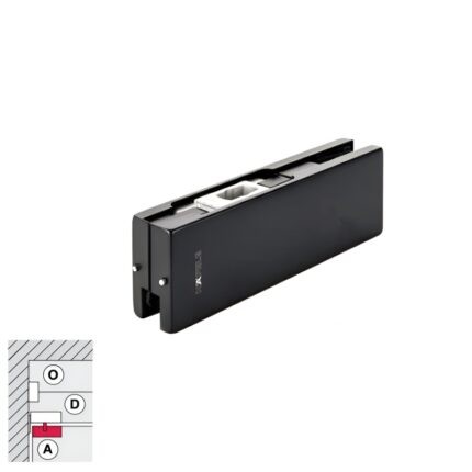 Kẹp kính trên màu đen mờ 80kg Hafele 981.00.003