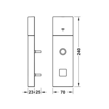 Khóa cửa điện tử bên ngoài màu xám Hafele 917.63.505