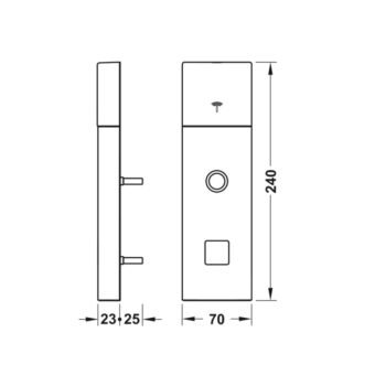 Khóa cửa khách sạn điện tử mặt ngoài Hafele 917.63.511