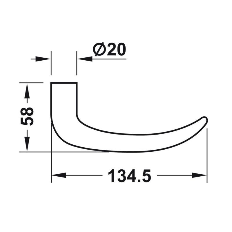 Khóa cửa phòng điện tử tay nắm chữ J Hafele 917.63.510