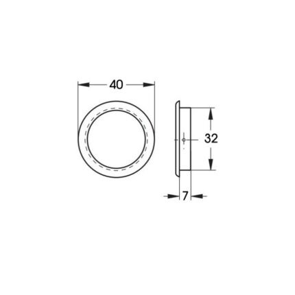 Tay nắm cánh tủ kiểu tròn màu bạc Hafele 153.20.7