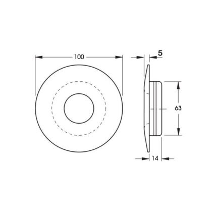 Tay nắm tủ quần áo kiểu tròn inox Hafele 152.53.001