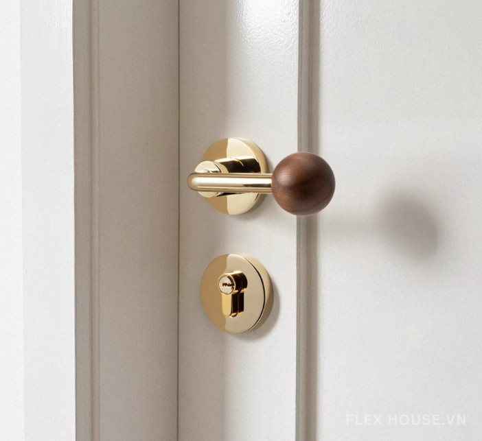 Khóa cửa hợp kim kẽm gỗ hiện đại FB1265 6
