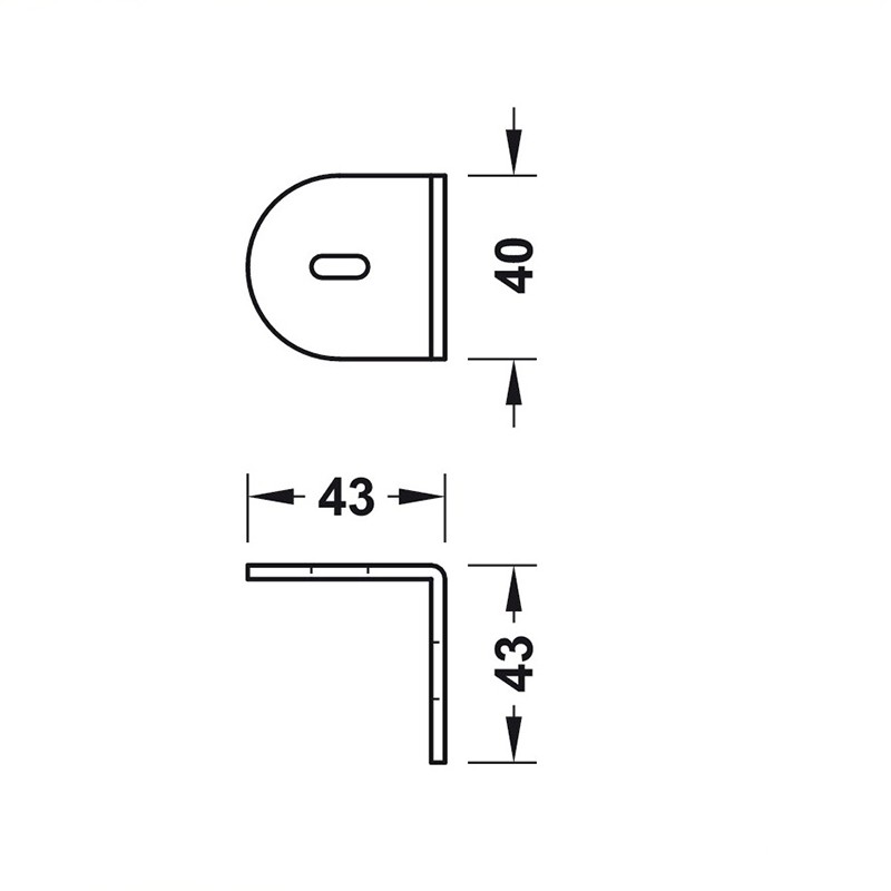 Bas gắn tường 90° Hafele 988.98.010 5