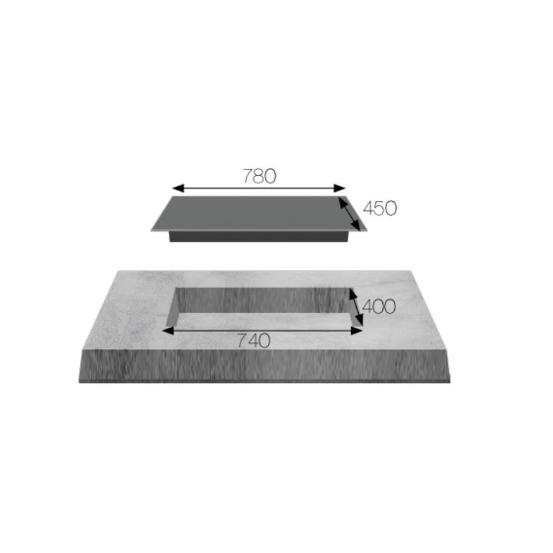 Kích thước Bếp điện thông minh 2 từ kết hợp 1 điện KAFF KF-IH6003IH