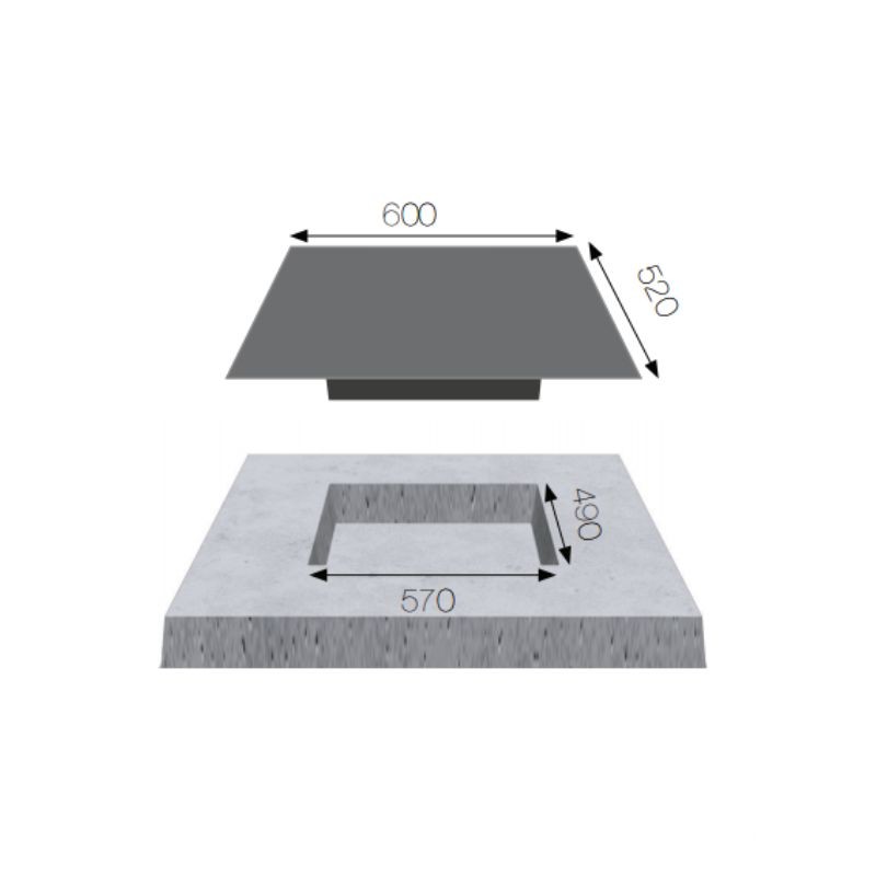 Kích thước Bếp từ thông minh 3 vùng nấu EGO KAFF KF-SQ38IH
