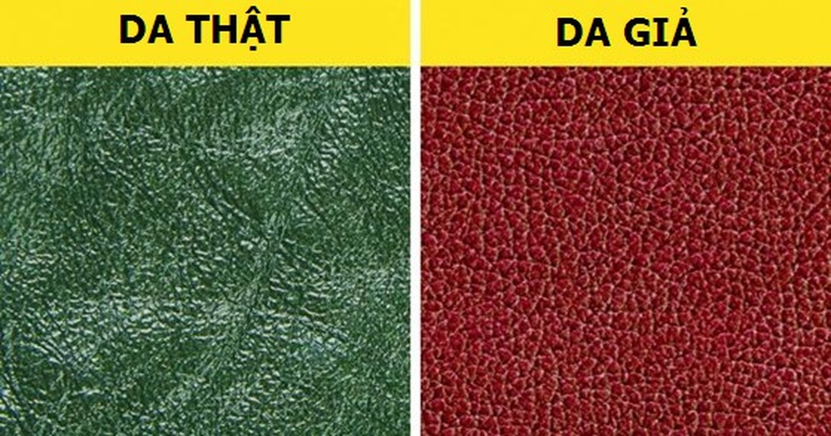 Cách phân biệt da thật và da tổng hợp