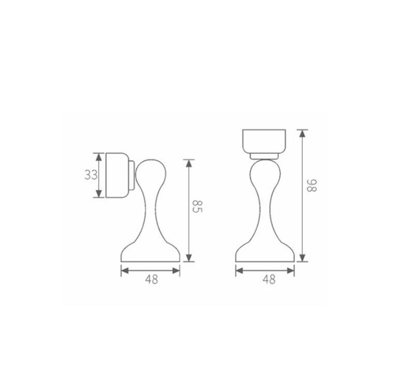 Chặn cửa từ tính chống va đập hợp kim kẽm K219 15