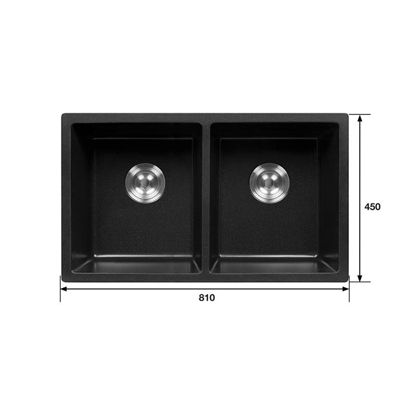 Chậu rửa bát đá 2 hố KAFF GRANITE KF-MONDY-8145 5