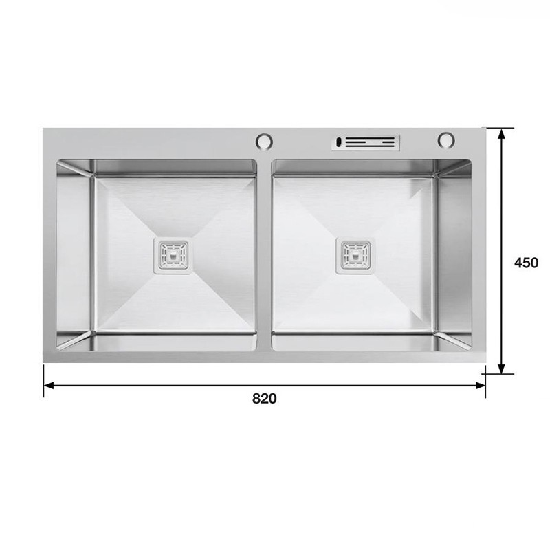 Chậu rửa bát inox 2 hố KAFF KF-HMS8245/ KF-GMS8245 10
