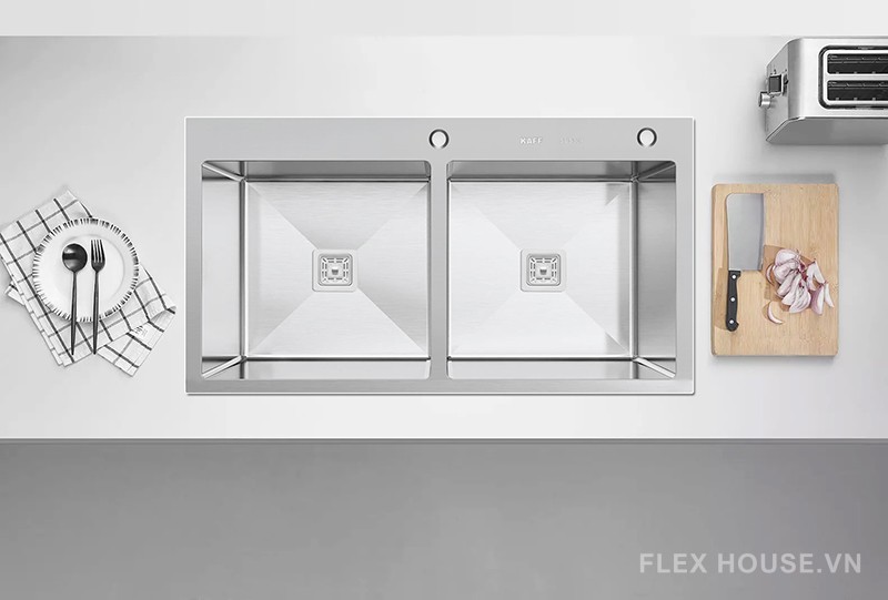 Chậu rửa bát inox 2 hố KAFF KF-HMS8245/ KF-GMS8245 7