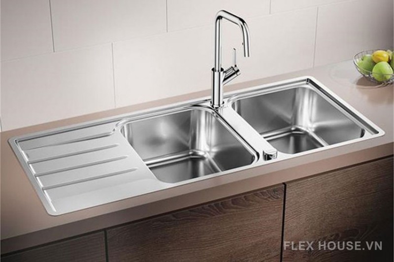 Chậu rửa chén inox 2 hố cân KAFF KF-P10046 6