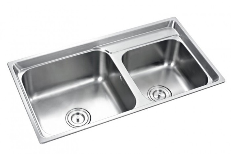 Chậu rửa chén inox âm 2 hố lệch KAFF KF-M8245GHR 6