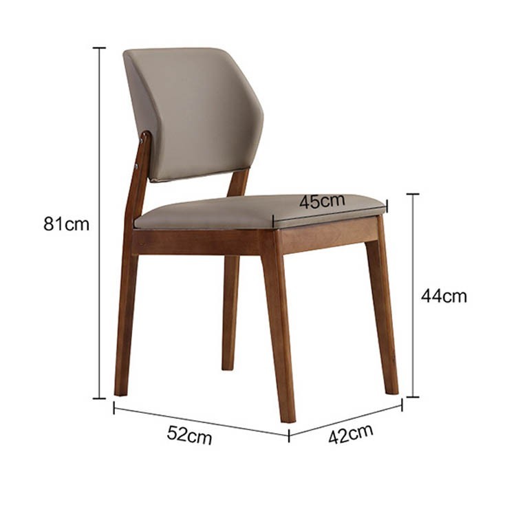 Ghế ăn bằng gỗ nguyên khối tựa lưng đơn giản kiểu Ý GH843A 7