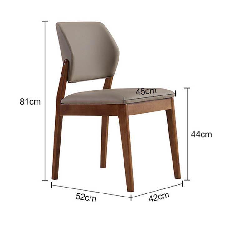 Ghế ăn bằng gỗ nguyên khối tựa lưng đơn giản kiểu Ý GH843B 5