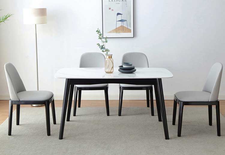 Ghế ăn gỗ đệm da cao cấp kiểu Bắc Âu cho nhà hàng GH8437 7