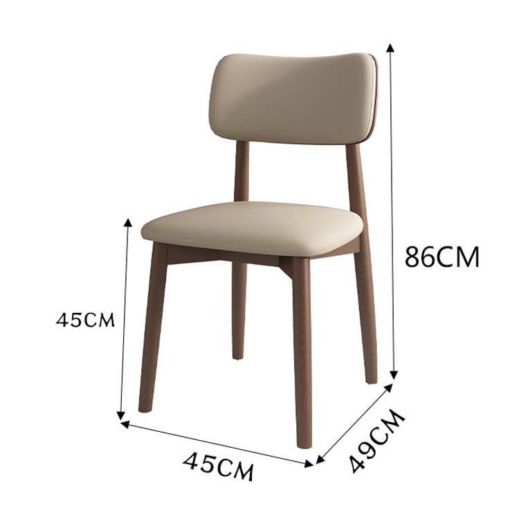 Ghế ăn gỗ đệm da cao cấp nhà hàng Bắc Âu GH8434A 11