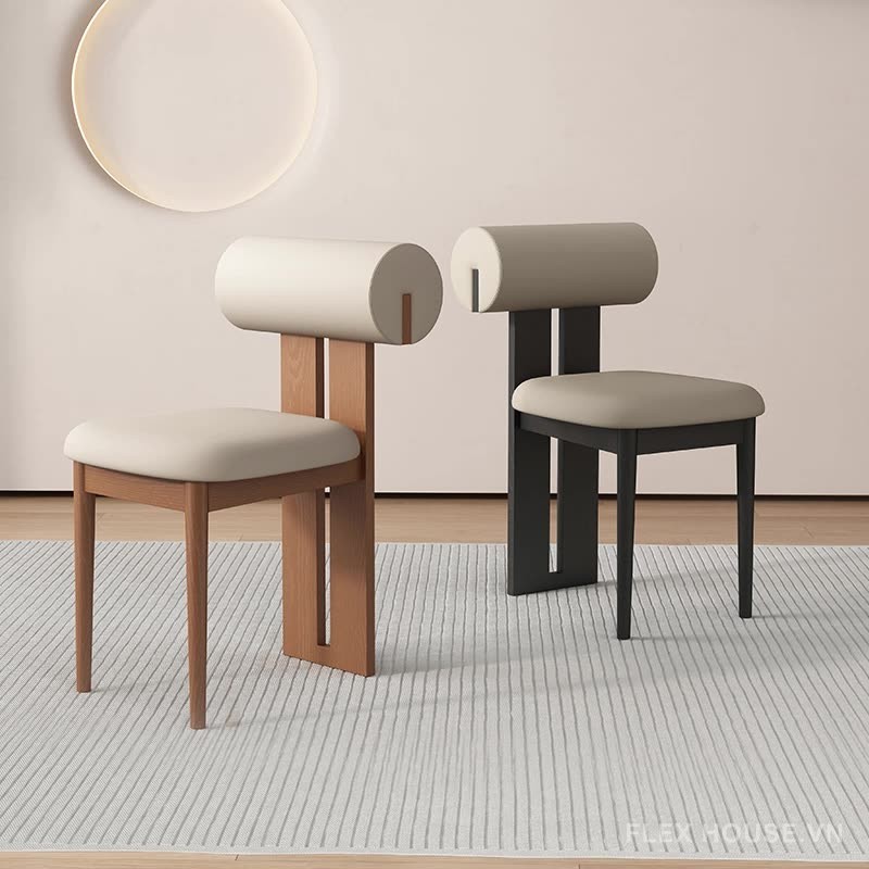 Ghế ăn Hippo Chair đệm da khung gỗ cao cấp GH8431B