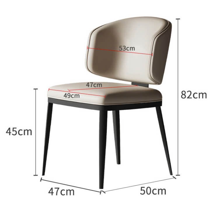 Ghế bàn ăn gia đình bọc da tối giản kiểu Ý LEO848 6