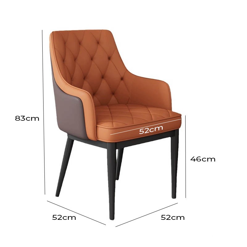 Ghế ngồi bọc da kiểu Bắc Âu sang trọng LEO707 7