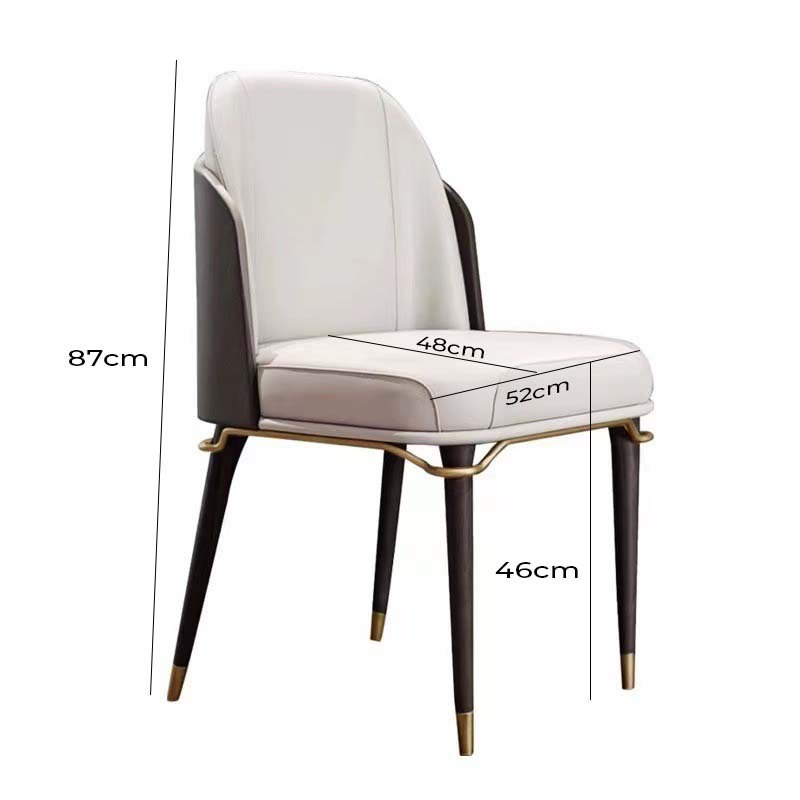 Ghế ngồi phòng khách bọc da sang trọng Bắc Âu QI1008 6