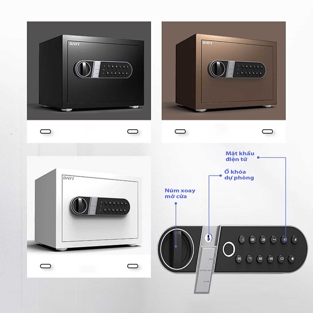 Két sắt mini khóa mật khẩu điện tử thông minh EM8028 5