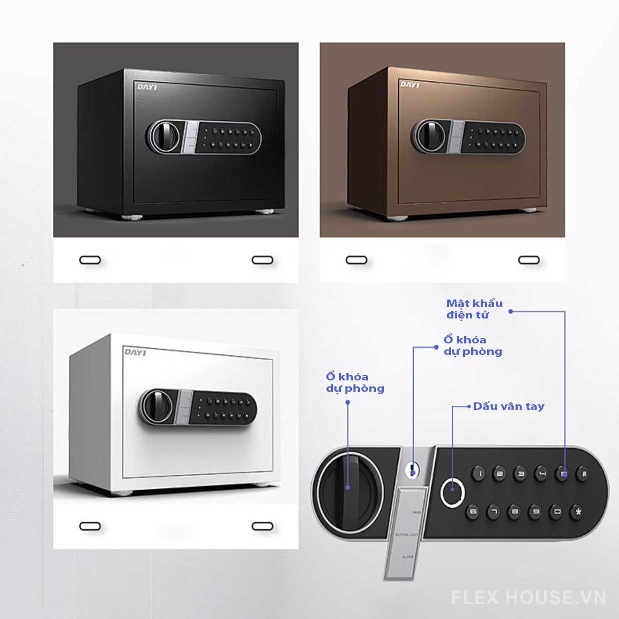 Két sắt cao cấp khóa vây tay thông minh EM8023 8