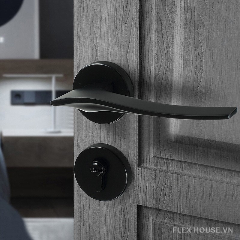 Khóa cửa phòng tay gạt hiện đại hợp kim kẽm JZ116 8