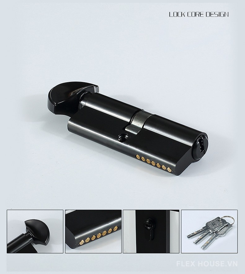 Khóa cửa phòng tay gạt hiện đại hợp kim kẽm JZ116 18