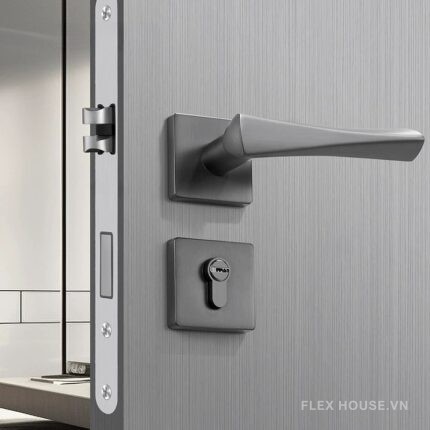 Khóa cửa tay gạt hợp kim kẽm bền, bảo mật tốt XC43 (1)
