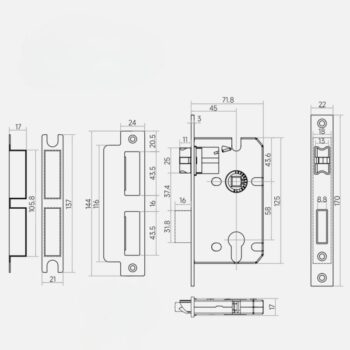 Khóa cửa tay gạt hợp kim kẽm kiểu Pháp sang trọng XC45 (1)