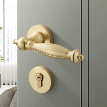 Khóa cửa tay gạt hợp kim kẽm kiểu Pháp sang trọng XC45 (6)