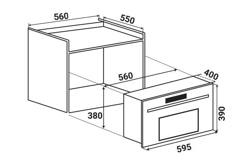 Lò vi sóng kết hợp nướng âm tủ KAFF KF- MC02 11
